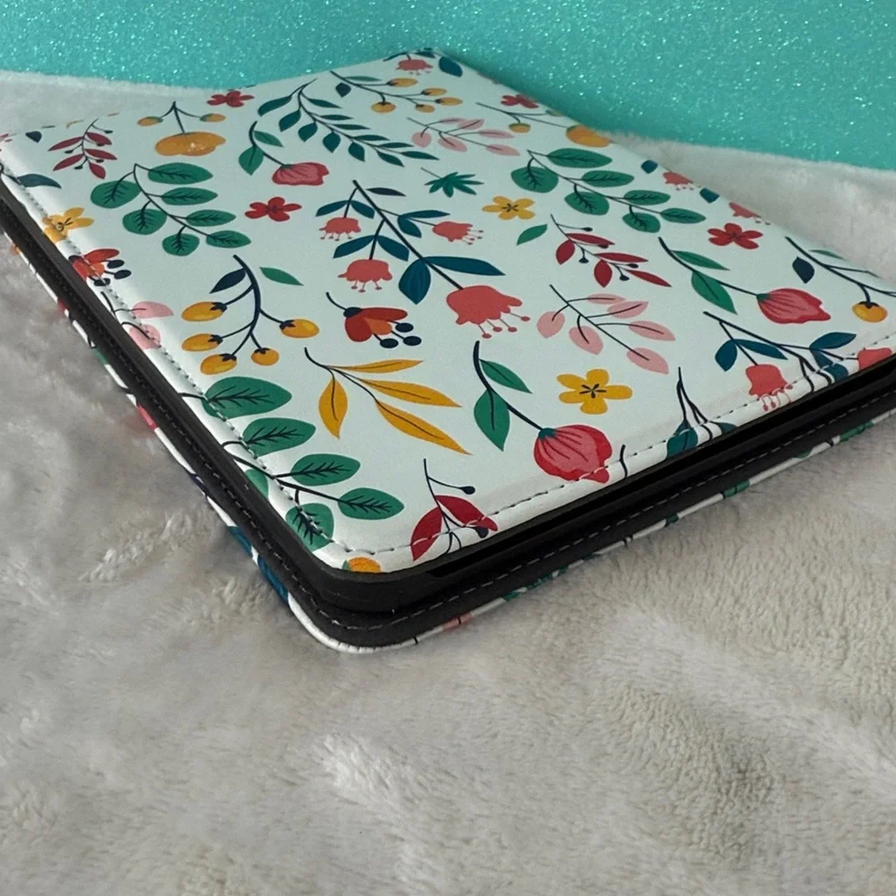 Kindle Case 12th Generation with Stand & Hand Strap Floral Pattern New
